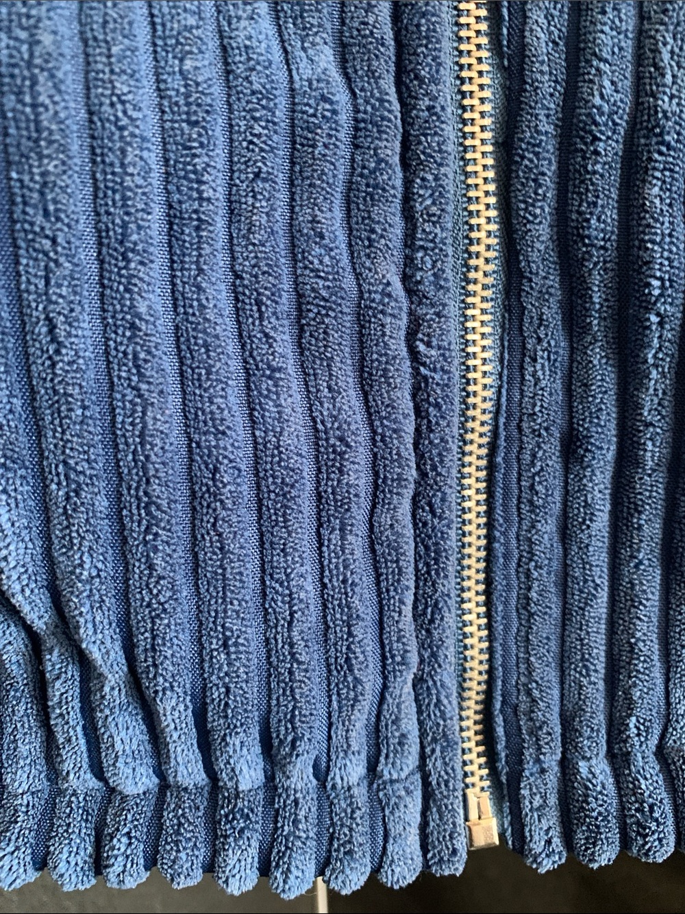 #569 Blue Ribbed Zip-Front Vest - Picture 5 of 8